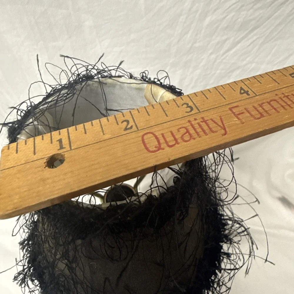 VTG Rabbit Table Lamp Bunny Base Fringe Shade Rustic Whimsy Cottage Goth Decor